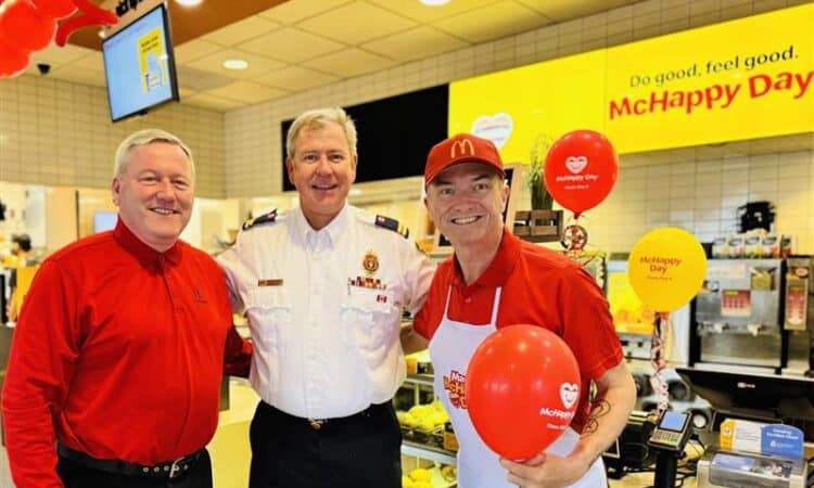 Behind the Window for McHappy Day 2025: Flipping the Script to Support Families Swapped city hall for the drive-thru window on McHappy Day, joining District Chief Bob Rainboth to serve up smiles in support of Ronald McDonald House Charities and CHEO, alongside thousands of others across Canada.