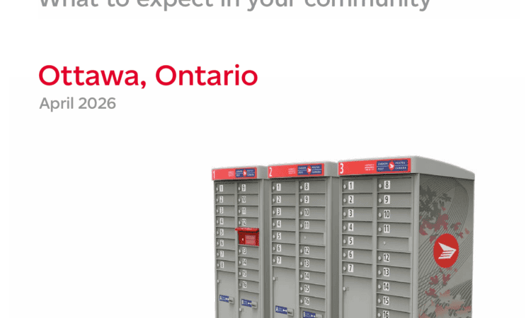 Canada Post Community Mailbox Conversion Program The Government of Canada has directed Canada Post to transition millions of households from door-to-door delivery to community mailboxes over the coming years as part of a broader effort to modernize the national postal system and ensure its long-term financial sustainability.